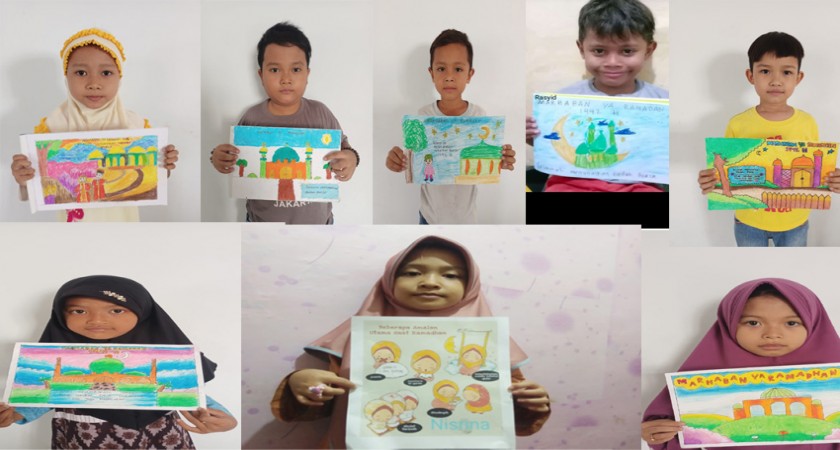 Hasil Karya Siswa - Siswi MI Asshomadiyah Menyambut Bulan Ramadhan 1442 H