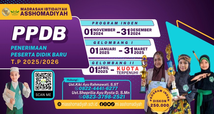 PPDB 2025 - 2026 TPQ-KB-RA-MI ASSHOMADIYAH