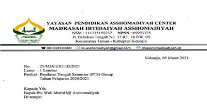 PTS Genap Semester II 2020-2021